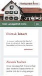 Mobile Screenshot of hotel-landgasthof-krone.de