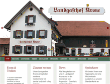 Tablet Screenshot of hotel-landgasthof-krone.de